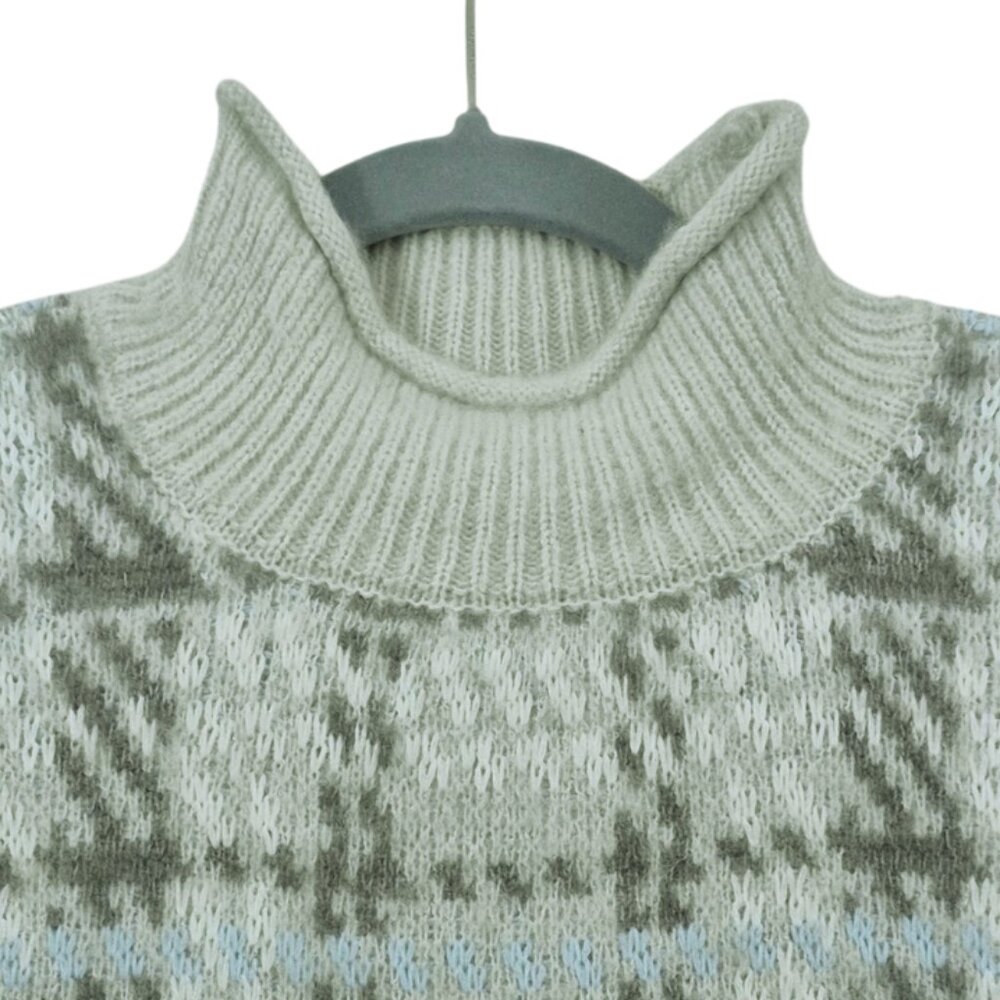 Arizona Juniors Womens XL / XXL Mock Neck Long Sleeve Plaid Pullover Sweater NWT - Picture 4 of 10